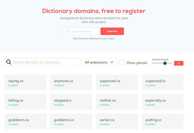 Dictionary Domains