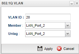 Chỉnh sửa cấu hình Bridge Vlan như sau