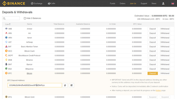 Mua IOST tại Binance