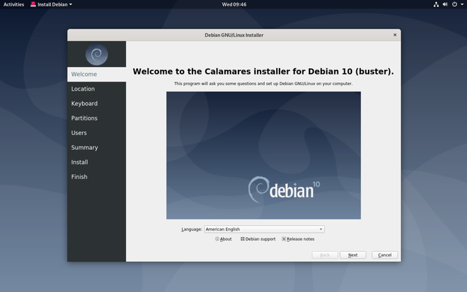 debian linux