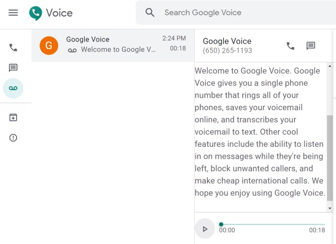 Phiên âm thư thoại Google Voice