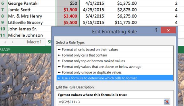 Định dạng có điều kiện Excel