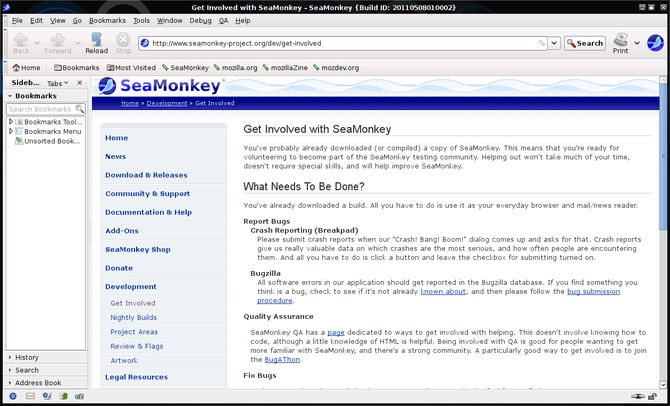 SeaMonkey trên Linux