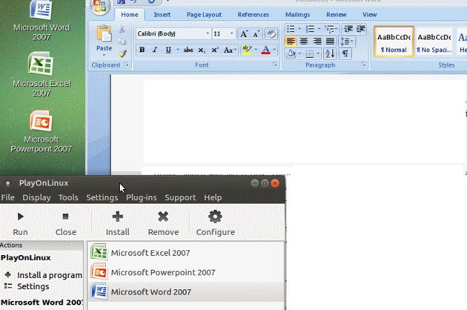 Chạy Microsoft Office 2007 trên Linux