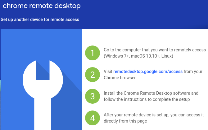 Chrome Remote Desktop Không có thiết bị Linux