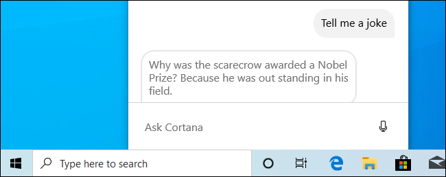 Giao diện trò chuyện mới của Cortana trên Windows 10.