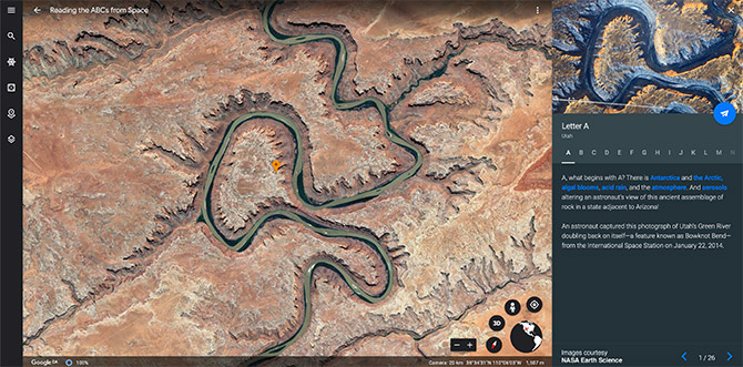 Tham quan Google Earth đọc ABC từ không gian