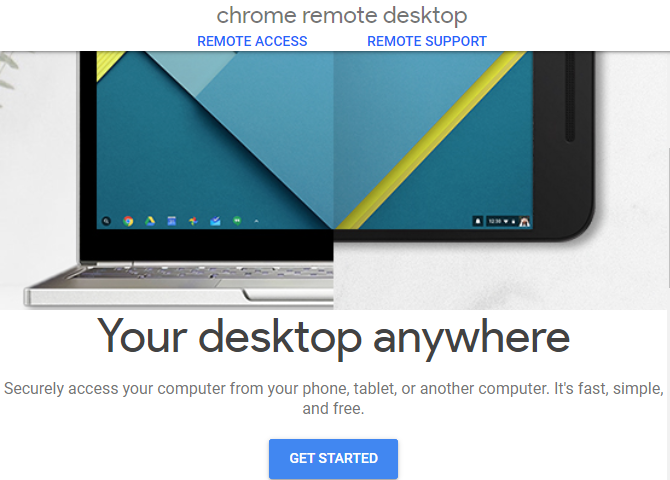 Trang chủ Chrome Remote Desktop