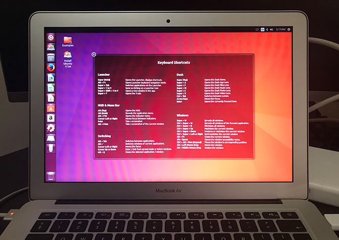 Ubuntu chạy trên MacBook Air