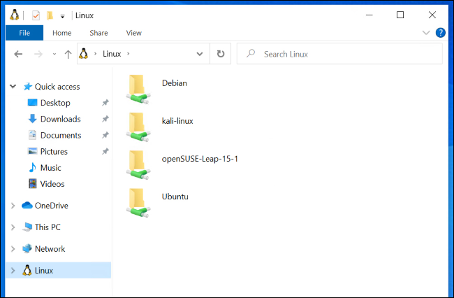 Xem tệp phân phối Linux trong File Explorer