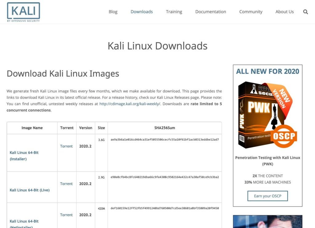 Chọn đúng Kali Linux