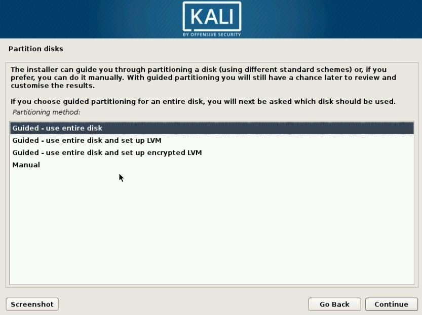 Cài đặt Kali Linux