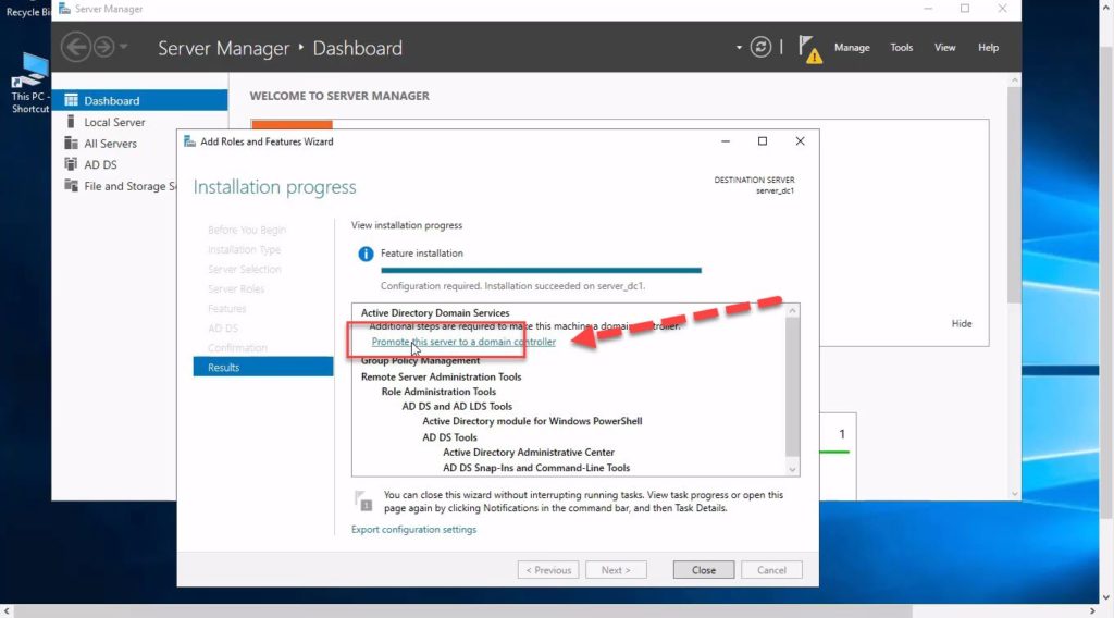 promote this server to a domain controller