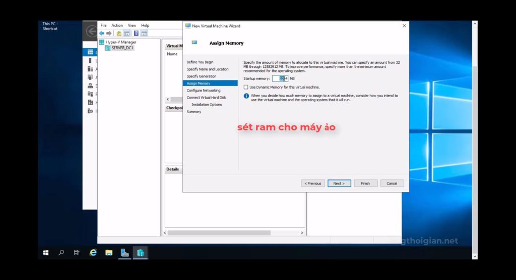  Ram cho máy ảo Hyper-v