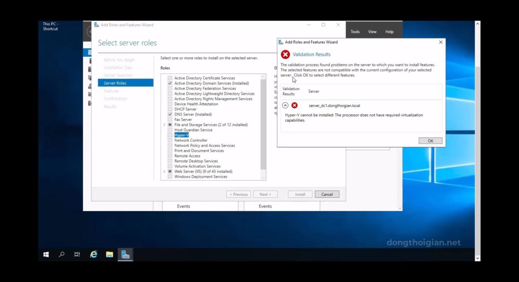 hình cài đặt hyper-v lỗi 