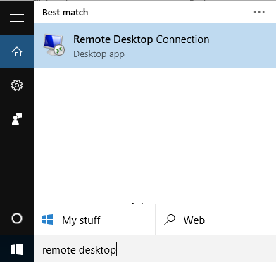  Remote Desktop Connection