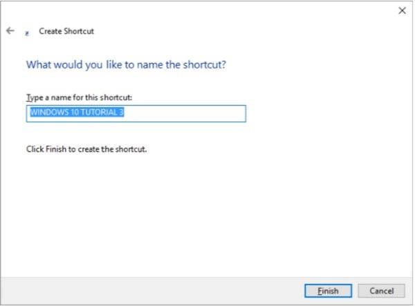 create shortcut