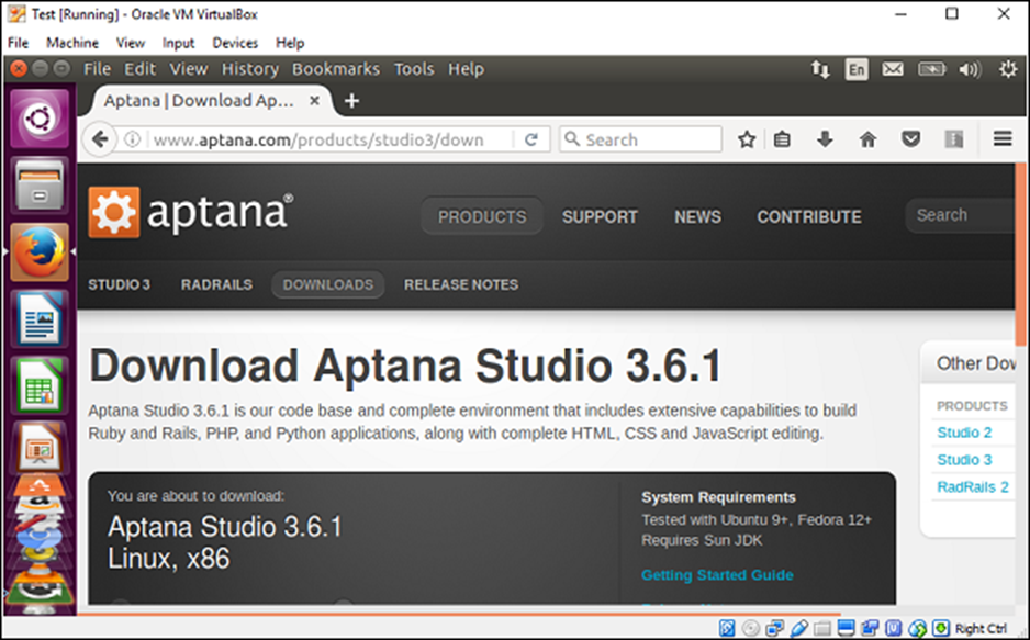 Ubuntu - Phát triển aptana