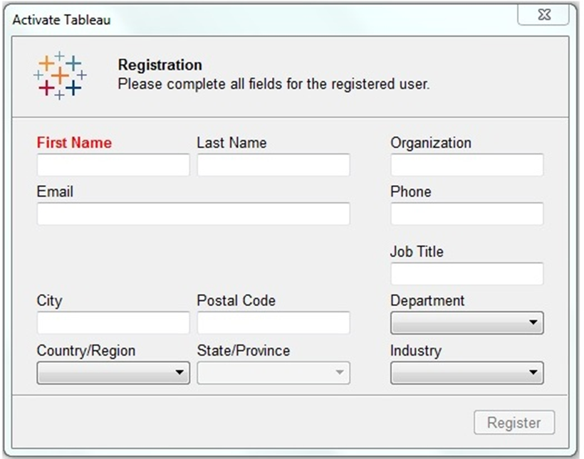 Chấp nhận Thỏa thuận Cấp phép tableau