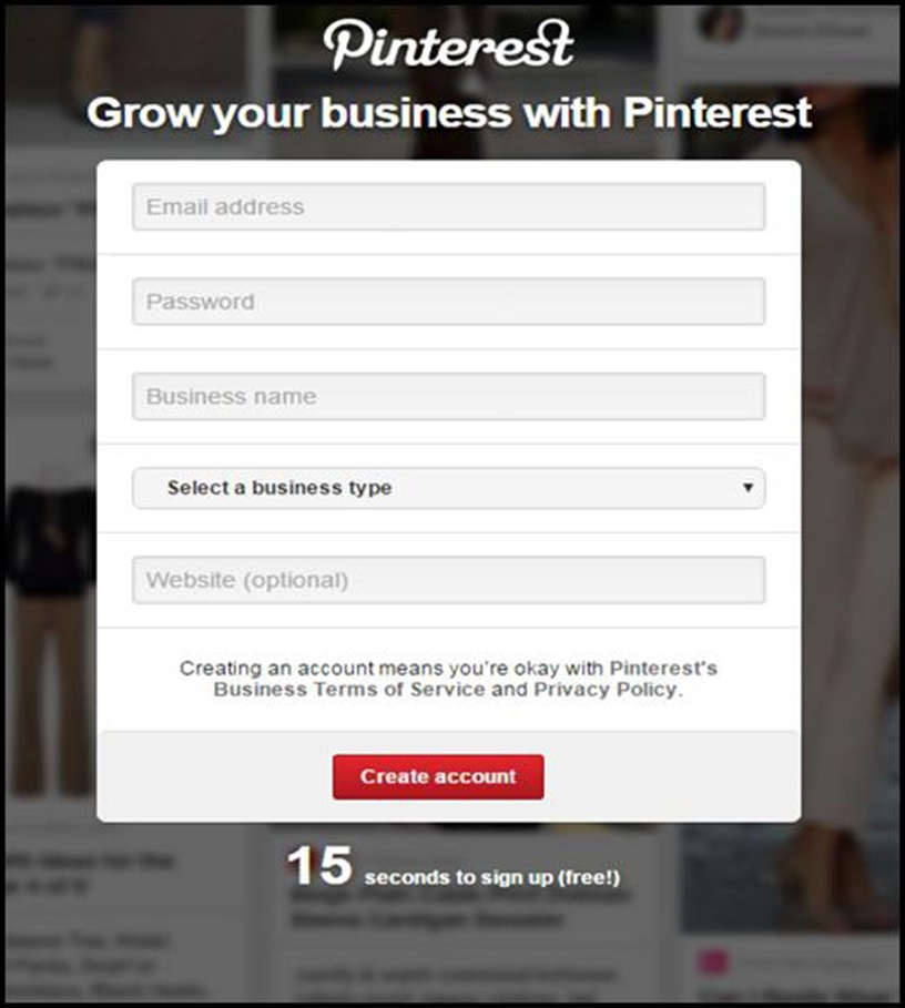 Pinterest Marketing - Cài đặt tài khoản