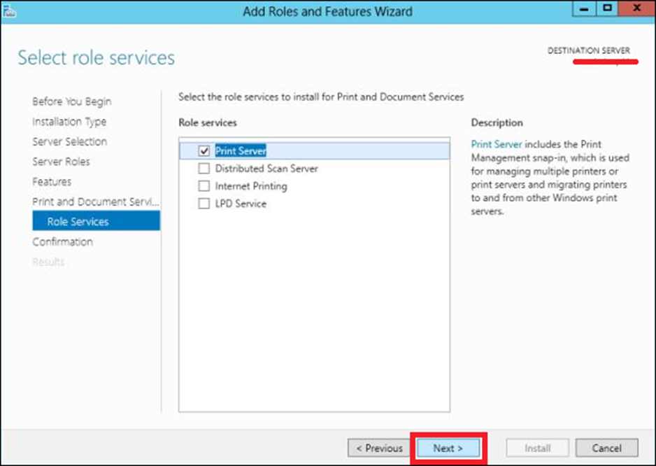 Windows Server 2012 - Máy chủ in 