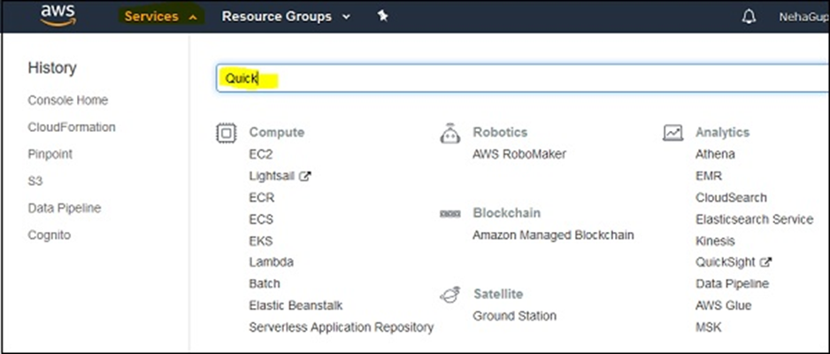 Hướng dẫn AWS Quicksight