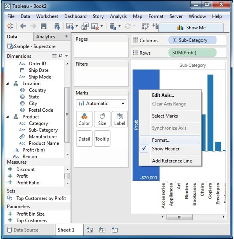 Tableau - Bảng điều khiển