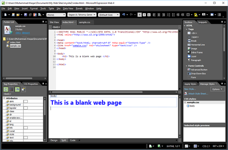 Microsoft Expression Web 