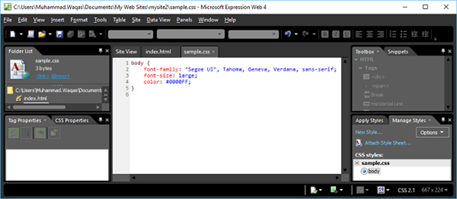 Microsoft Expression Web 