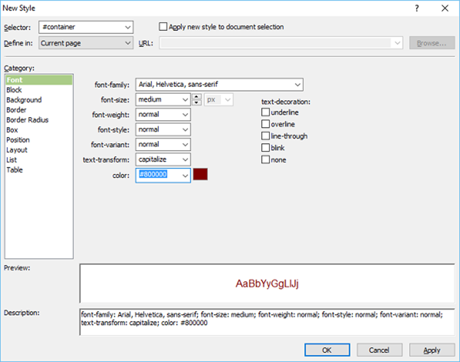 Microsoft Expression Web - HTML Layout