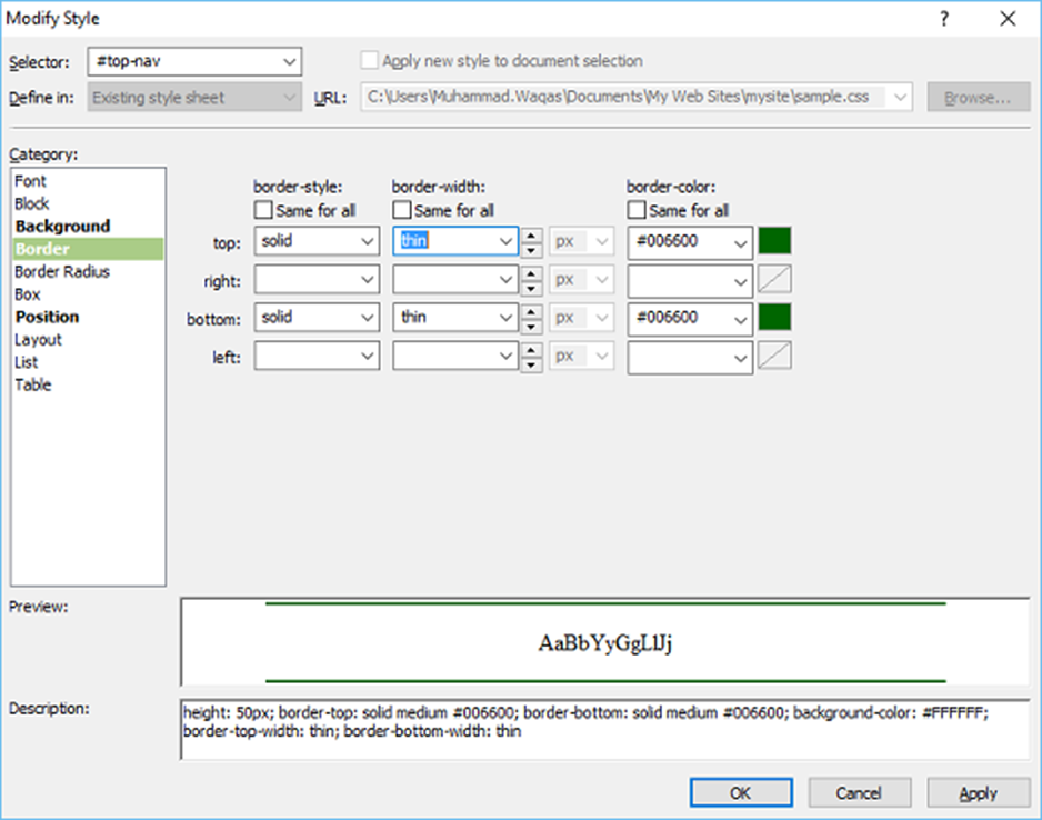 Microsoft Expression Web - HTML Layout