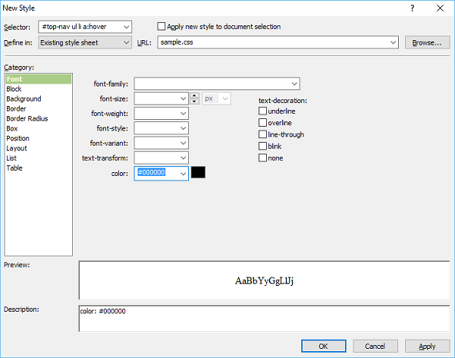 Microsoft Expression Web - HTML Layout