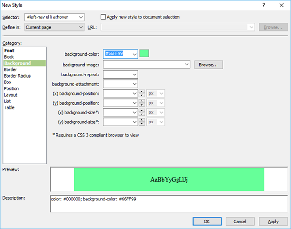 Điều hướng dọc Microsoft Expression Web