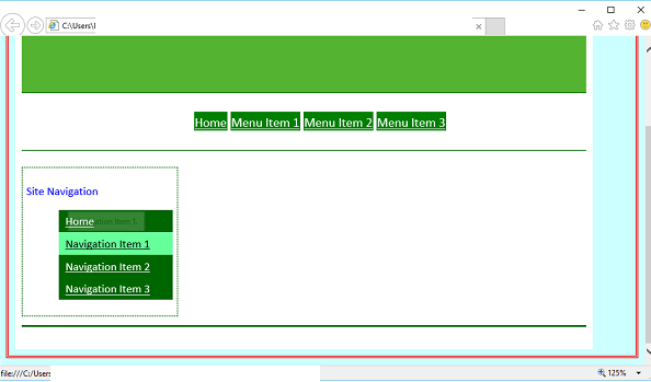 Điều hướng dọc Microsoft Expression Web