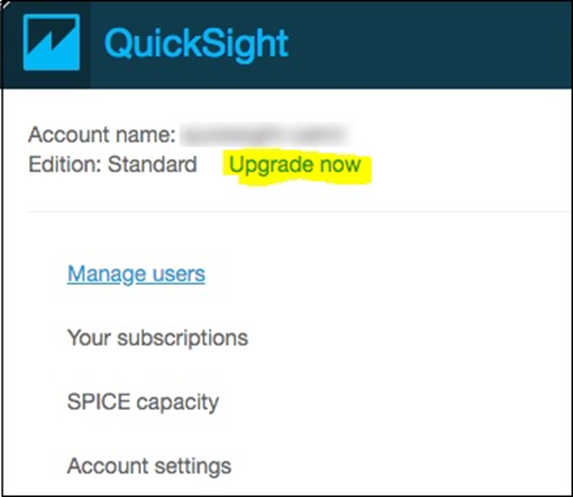 AWS Quicksight - Quản lý