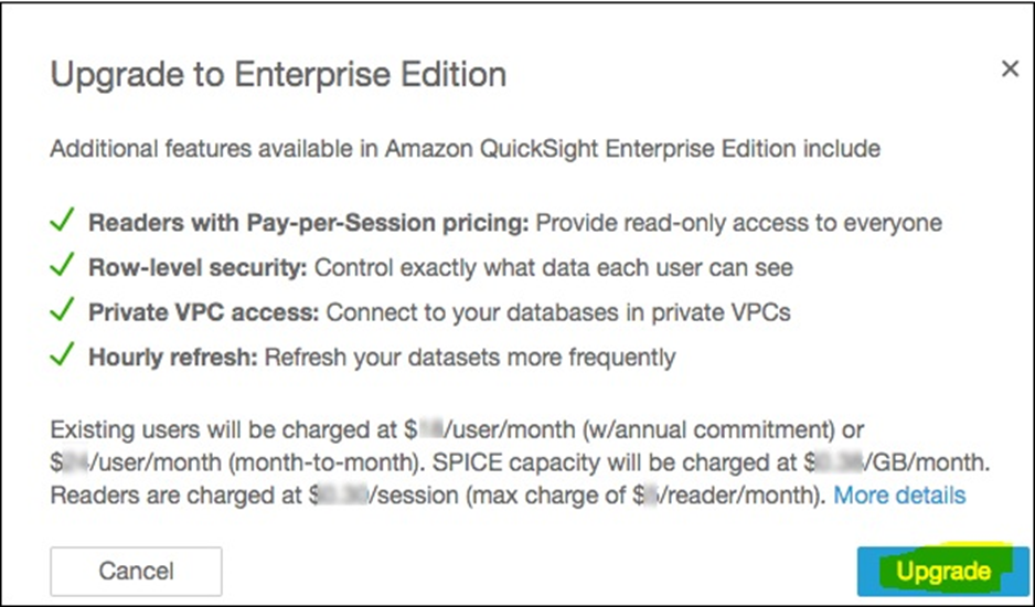 AWS Quicksight - Quản lý