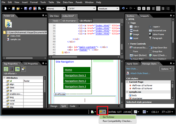 Microsoft Expression Web - Xác thực các trang 