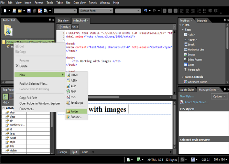 Microsoft Expression Web - Hình ảnh