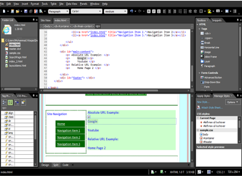 Microsoft Expression Web - Siêu liên kết 