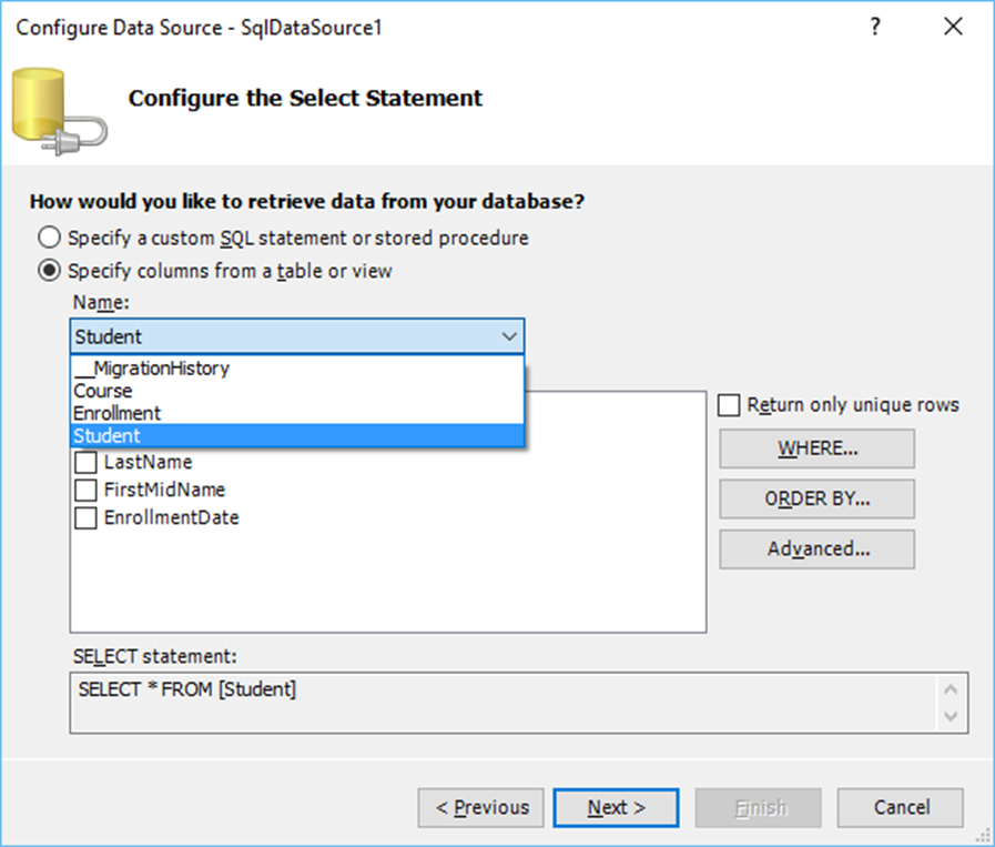 Microsoft Expression Web - Nguồn dữ liệu SQL