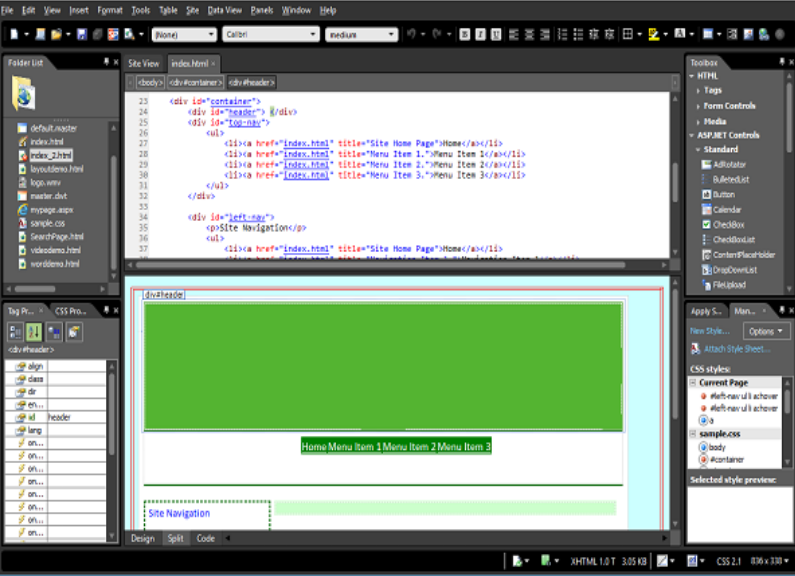 Microsoft Expression Web - Trang web sao lưu