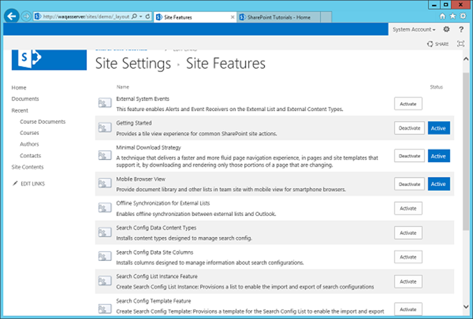 SharePoint - Tính năng & yếu tố