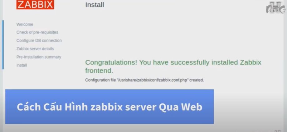 cau hinh zabbix server qua web