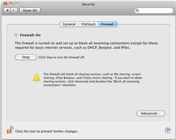 Hướng dẫn về Bảo mật Mac OS X 
