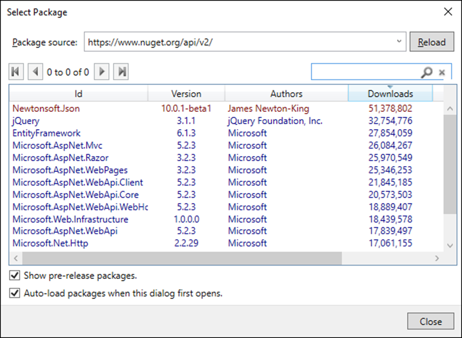 nuget package explorer