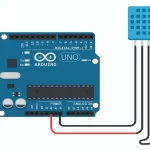 Sơ đồ kết nối cảm biến nhiệt độ DHT11 với Arduino Uno