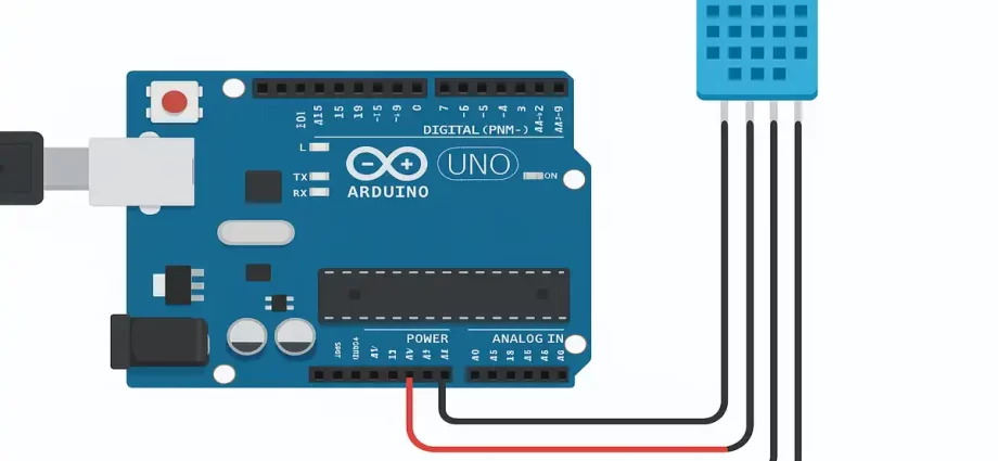 Sơ đồ kết nối cảm biến nhiệt độ DHT11 với Arduino Uno